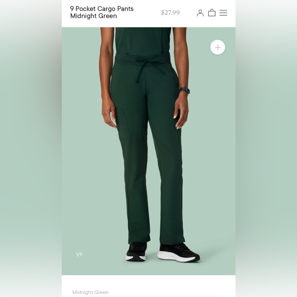 NWT Mandala 9 pocket cargo pants midnight green— size XL